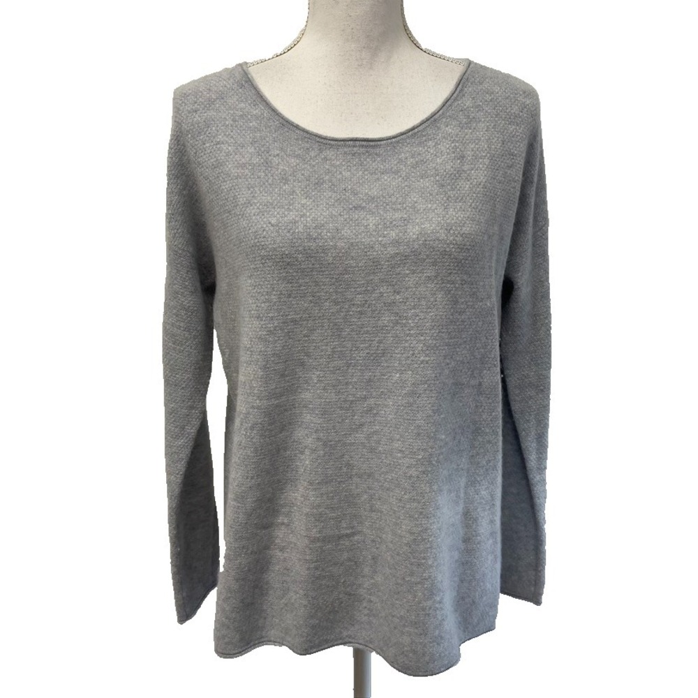 Repeat Cashmere Easy Knit Sweater Jumper‎ Womens Small Gray Minimalist Normcore